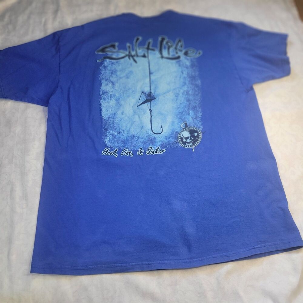 Salt Life XL Blue - Pocket Tee – 100% Cotton,.. P-8